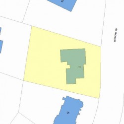 11 Dorcar Rd, Newton, MA 02459 plot plan