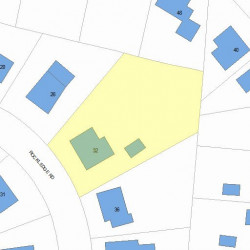 32 Rockledge Rd, Newton, MA 02461 plot plan