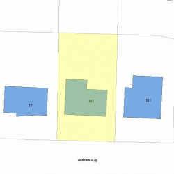 107 Parker Ave, Newton, MA 02461 plot plan