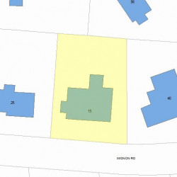 15 Mignon Rd, Newton, MA 02465 plot plan
