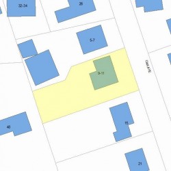 11 Oak Ave, Newton, MA 02465 plot plan