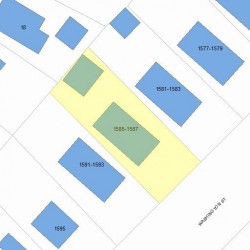 1587 Washington St, Newton, MA 02465 plot plan