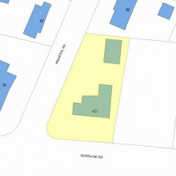 423 Commonwealth Ave, Newton, MA 02459 plot plan