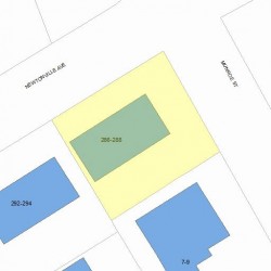 286 Newtonville Ave, Newton, MA 02460 plot plan