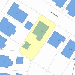 11 Ricker Ter, Newton, MA 02458 plot plan