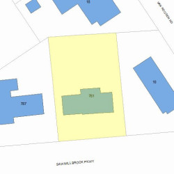 781 Saw Mill Brook Pkwy, Newton, MA 02459 plot plan