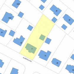 77 Allerton Rd, Newton, MA 02459 plot plan