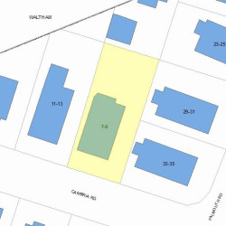 7 Cambria Rd, Newton, MA 02465 plot plan