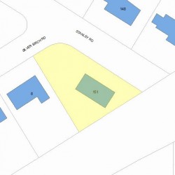 151 Stanley Rd, Newton, MA 02468 plot plan