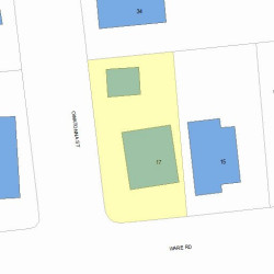 17 Ware Rd, Newton, MA 02466 plot plan