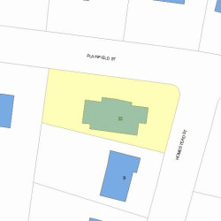 33 Plainfield St, Newton, MA 02468 plot plan