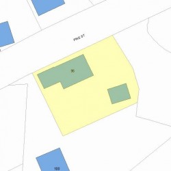 96 Pine St, Newton, MA 02466 plot plan