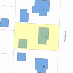 110 Greenlawn Ave, Newton, MA 02459 plot plan