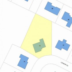 43 Levbert Rd, Newton, MA 02459 plot plan