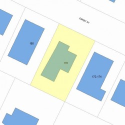 176 Derby St, Newton, MA 02465 plot plan