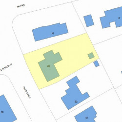 69 Hanson Rd, Newton, MA 02459 plot plan