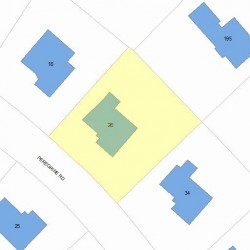 26 Peregrine Rd, Newton, MA 02459 plot plan