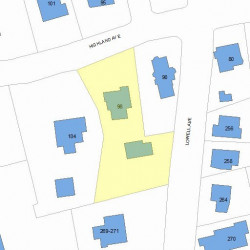 98 Highland Ave, Newton, MA 02460 plot plan