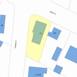 274 Derby St, Newton, MA 02465 plot plan
