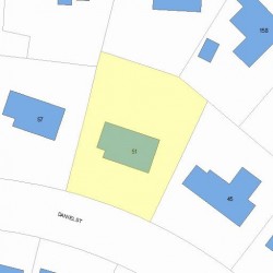 51 Daniel St, Newton, MA 02459 plot plan