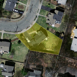 76 Hatfield Rd, Newton, MA 02465 aerial view