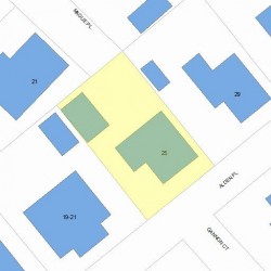 25 Alden Pl, Newton, MA 02465 plot plan