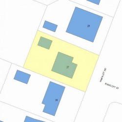 27 Hinckley Rd, Newton, MA 02468 plot plan