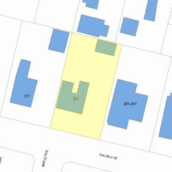 211 Church St, Newton, MA 02458 plot plan