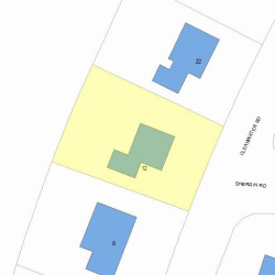 12 Clearwater Rd, Newton, MA 02462 plot plan