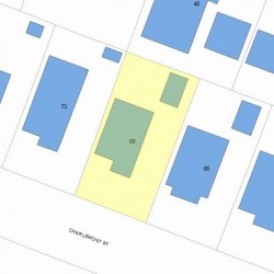 69 Charlemont St, Newton, MA 02461 plot plan