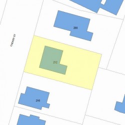 212 Cherry St, Newton, MA 02465 plot plan