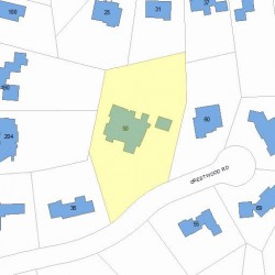 50 Crestwood Rd, Newton, MA 02465 plot plan