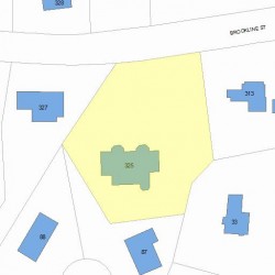 325 Brookline St, Newton, MA 02459 plot plan