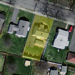 96 Westland Ave, Newton, MA 02465 aerial view