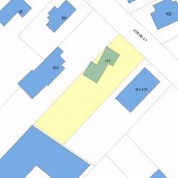 109 Adams St, Newton, MA 02460 plot plan