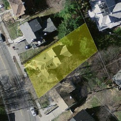 56 Cypress St, Newton, MA 02459 aerial view