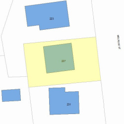 227 Melrose St, Newton, MA 02466 plot plan