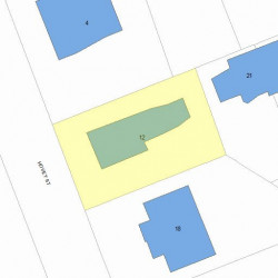 12 Hovey St, Newton, MA 02458 plot plan