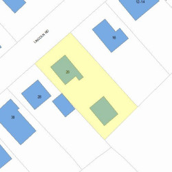 26 Lincoln Rd, Newton, MA 02458 plot plan