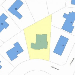 7 Deborah Rd, Newton, MA 02459 plot plan
