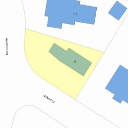 27 Durant St, Newton, MA 02458 plot plan