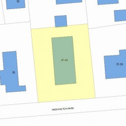 47 Washington Park, Newton, MA 02460 plot plan