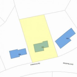 123 Annawan Rd, Newton, MA 02468 plot plan