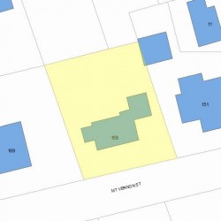 159 Mount Vernon St, Newton, MA 02465 plot plan