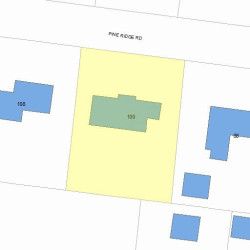 100 Pine Ridge Rd, Newton, MA 02468 plot plan