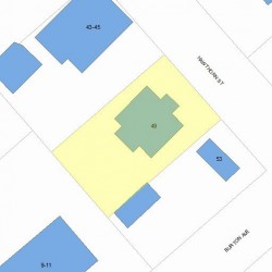 49 Hawthorn St, Newton, MA 02458 plot plan