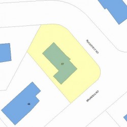 67 Roosevelt Rd, Newton, MA 02459 plot plan