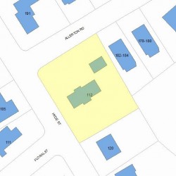 112 Hyde St, Newton, MA 02461 plot plan