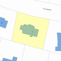 12 Sylvester Rd, Newton, MA 02465 plot plan