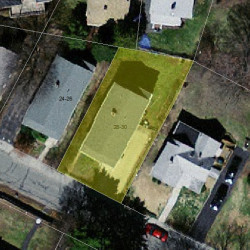 28 Greenough St, Newton, MA 02465 aerial view